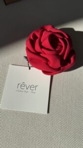 Choker róża czerwona