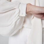 jedwabna bluzka detal