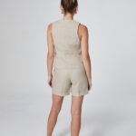 lniany bezowy komplet tyl