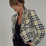 tweedowa marynarka w krate