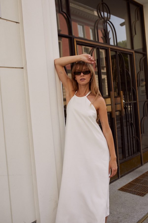 biala wakacyjna sukienka damska