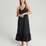 czarna sukienka z falbana stella