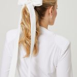 biala kokarda dodatek do wlosow