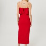 czerowna sukienka amber maxi tyl