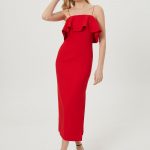 dluga elegancka czerwona sukienka amber 