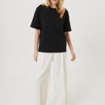 smietankowe spodnie z welny