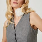 szara kamizelka damska roza