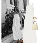 letnie stylizacje dluga biala sukienka