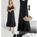 stylizacja na lato czarna maxi sukienka