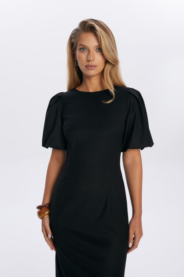 Czarna sukienka midi Loren