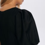 czarna sukienka damska z bufka