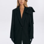 marynarka z kokarda stylowa damsk