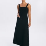 stylowa czarna sukienka ingrid na wieczor