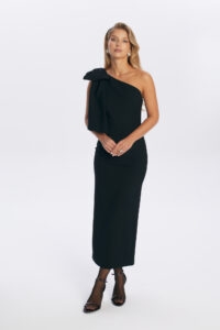 Sukienka z czarną kokardą Tiffany