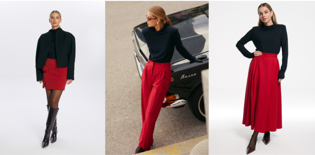 trendy modowe czerwien kolor sezony jak stylizowac