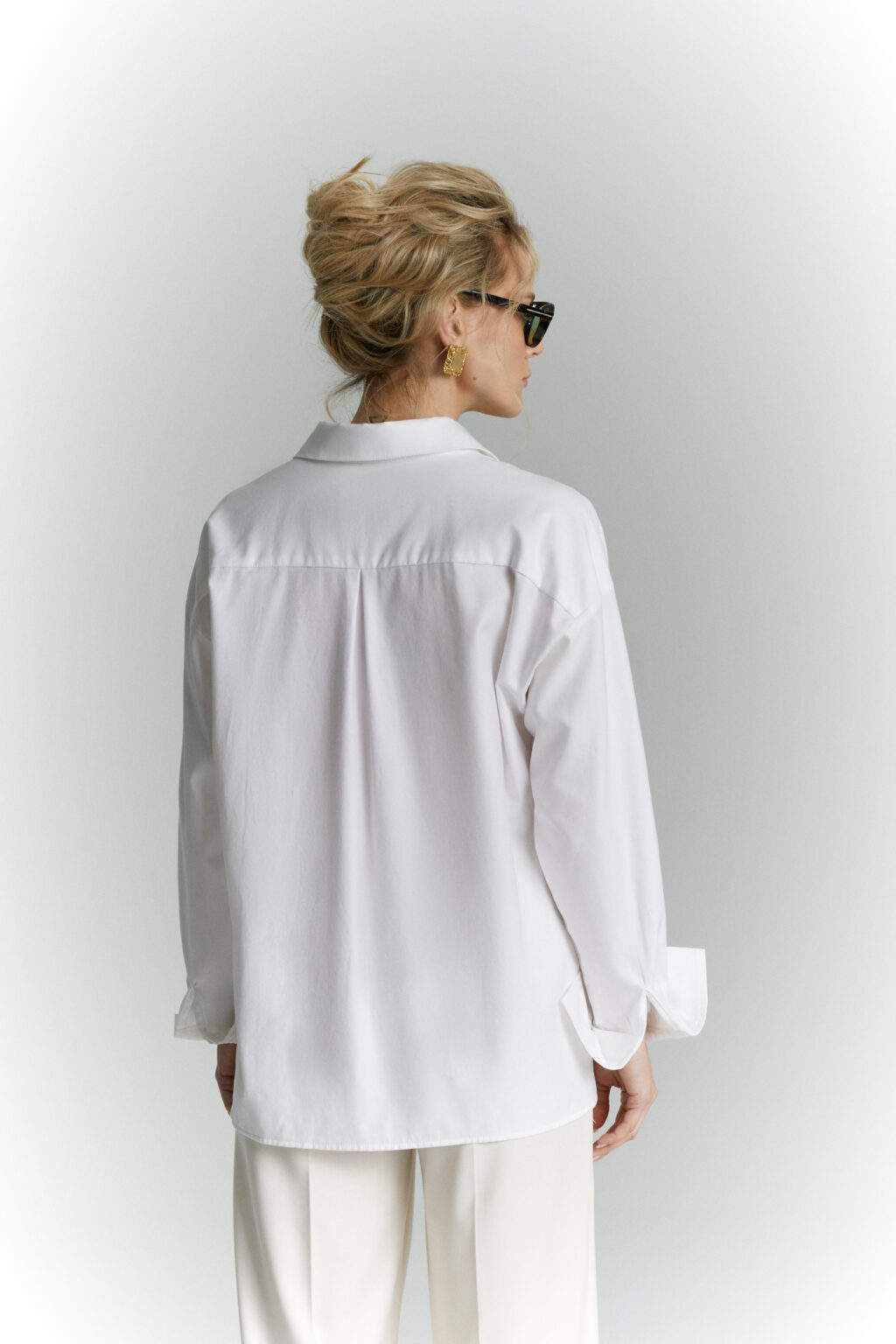 Koszula oversize Siena biala tyl