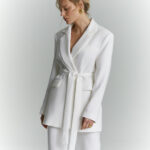 marynarka sorento waniliowa z wiazaniem