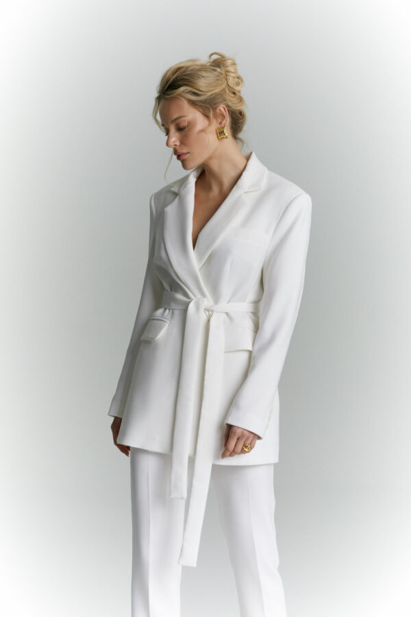 marynarka sorento waniliowa z wiazaniem