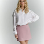 mini spodniczka mila rozowa detal