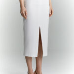 spodnica olowkowa vivien smietankowa biel