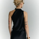 sukienka maxi alma czarna tyl