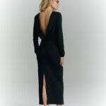 sukienka z odkrytymi plecami naomi czarna bok