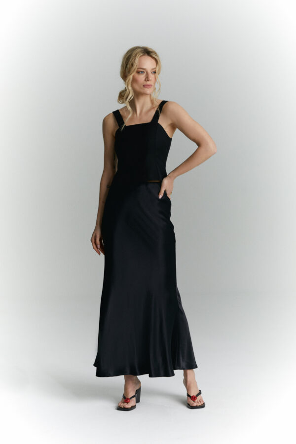 top na szerokich ramiaczkach ingrid czarny