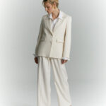 waniliowy garnitur spodnie oslo marynarka