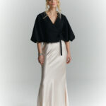 zakiet z bufiastymi rekawami blanka czarny