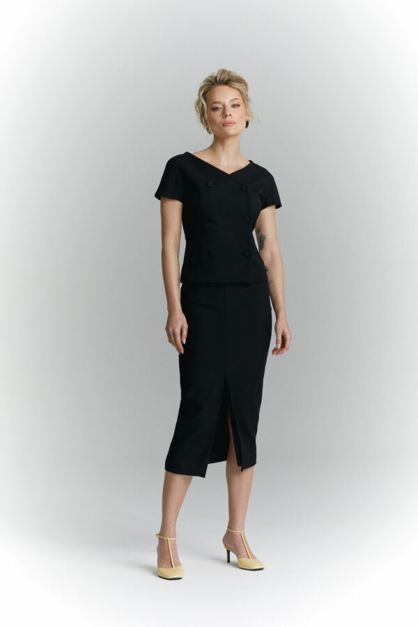 zakiet z krotkim rekawem rene czarny