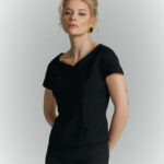 zakiet z krotkim rekawem rene czarny detal