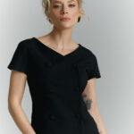 zakiet z krotkim rekawem rene czarny przod