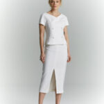 zakiet z krotkim rekawem rene smietankowa biel przod