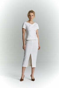 Spódnica ołówkowa Vivien śmietankowa biel