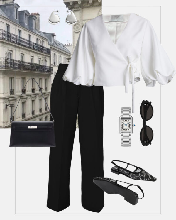 elegancka stylizacja na co dzien black and white