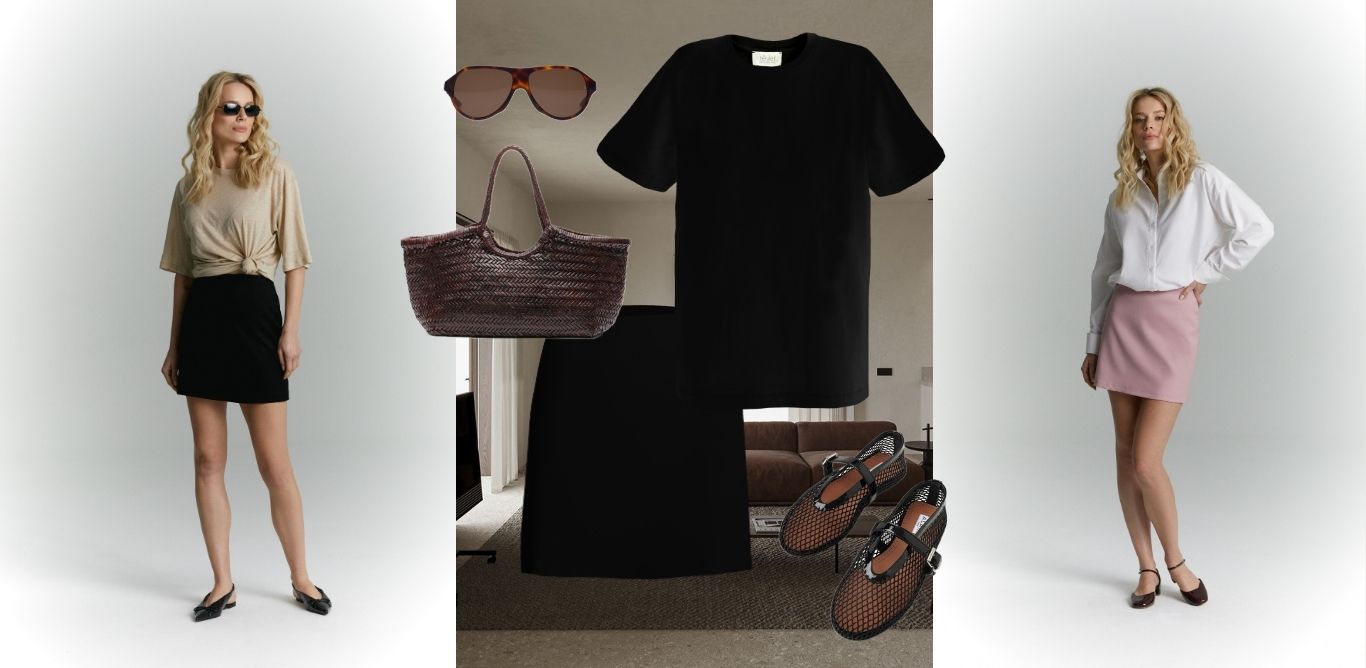 mini spodniczka stylizacje modowe inspiracje