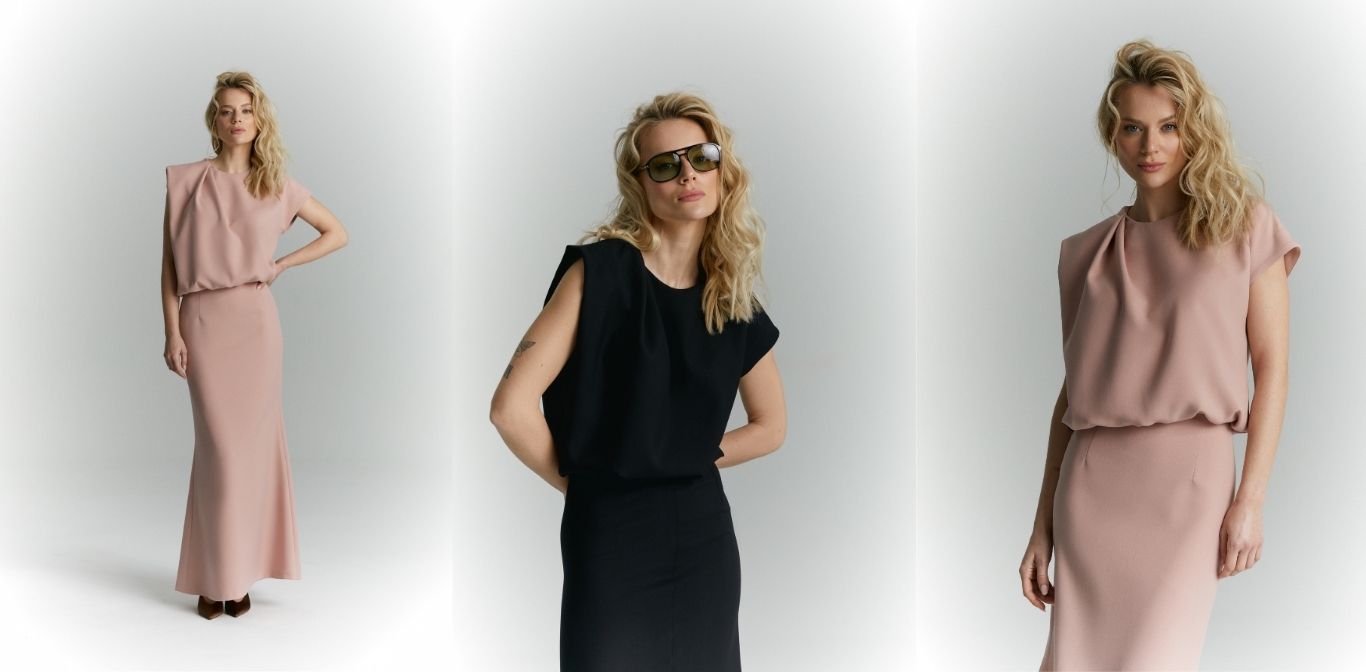 modowe inspiracje szafa kapsulowa komplet dluga spodnica bluzka