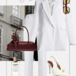 elegancka stylizacja bialy garnitur damski