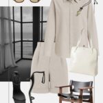 letnia stylizacja styl safari szorty bermudy koszula lniana bezowa