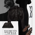 modowe inspiracje mala czarna skorzana kurtka siateczkowe baleriny hot trends