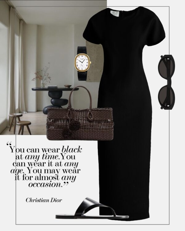 stylizacja na co dzien do pracy mala czarna casual