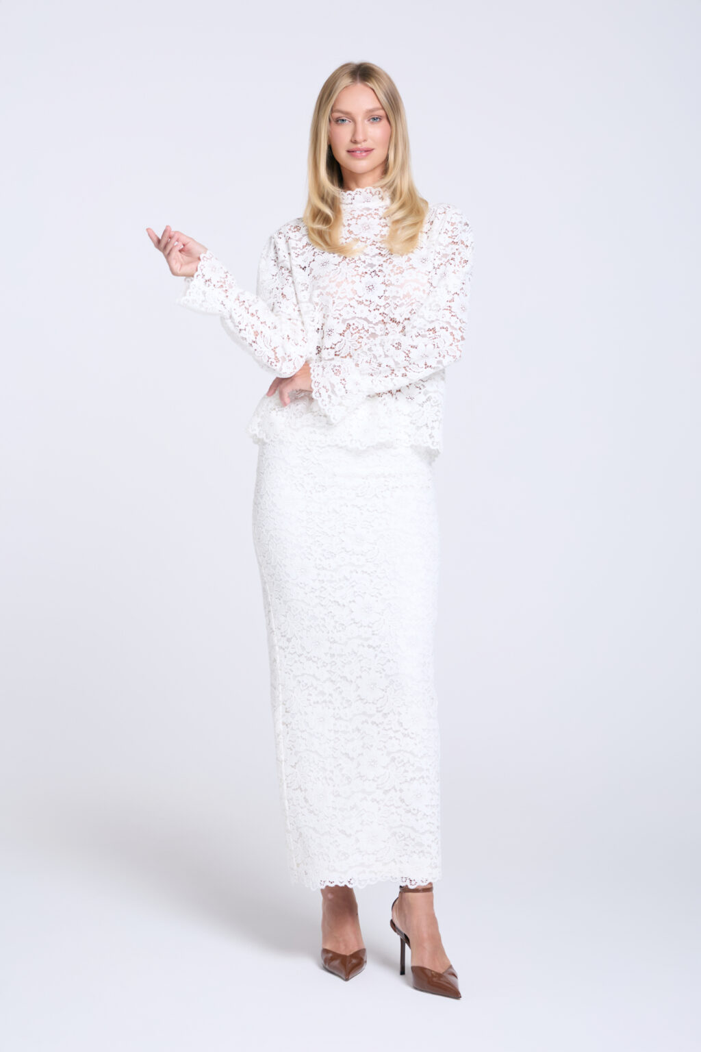 Spódnica-koronkowa-off white-Kendal