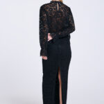 Spódniczka-mini-koronkowa-czarna Kendal-czarna-bluzka-spodnica-komplet