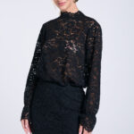 Spódniczka-mini koronkowa-czarna Kendal-komplet-koronkowa-spodniczka-mini