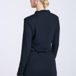 Sukienka-mini-z-szarfą-czarna Harper-tyl