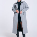 Trencz z wodoodpornej wełny szary Marko