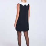 trapezowa-sukienka-damska-z-kolnierzykiem-tyl-detal-stylizacja-kolnierzyk