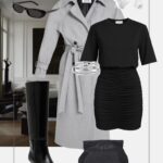 modowe-inspiracje-stylizacja-z-trenczem-czarna-sukienka-kozaki