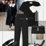 stylizacja-do-pracy-minimalizm-czarne-spodnie-czarny-tshirt-bialy-kolnierzyk