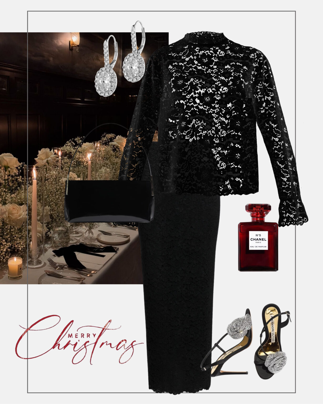 jak-ubrac-sie-na-swieta-elegancka-stylizacja-czarna-koronka-spodnica-koronkowa